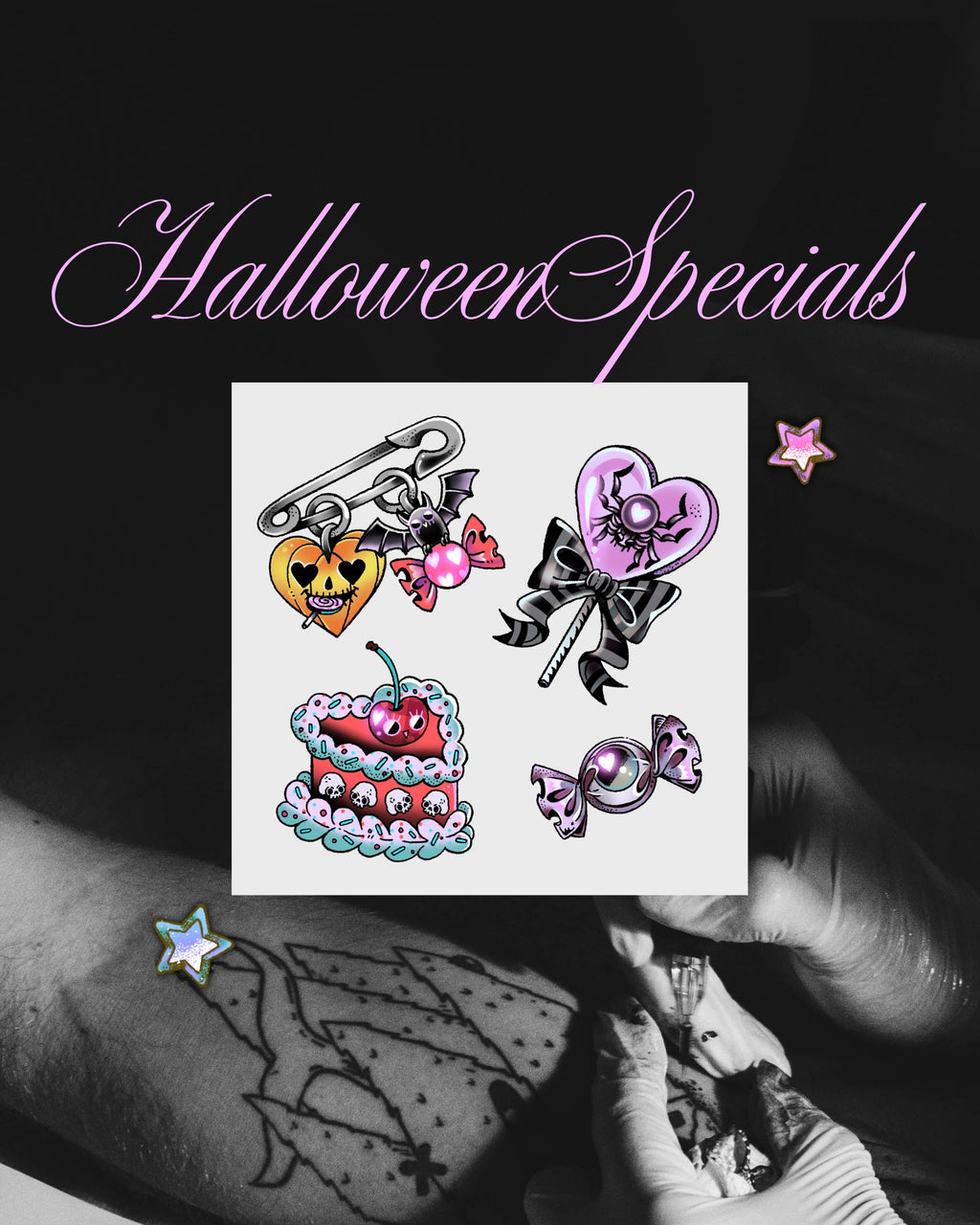 Halloween Themed Temporary Tattoos