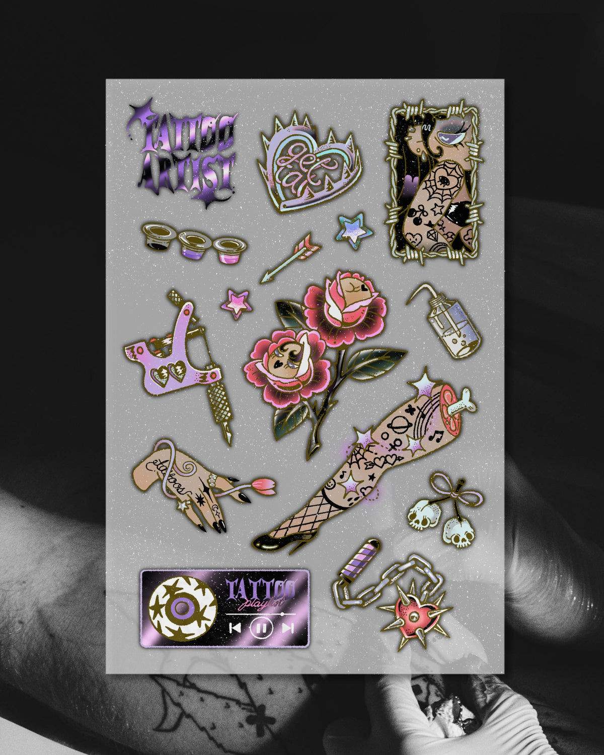 Tattoo Artist Toolkit Sticker Sheet