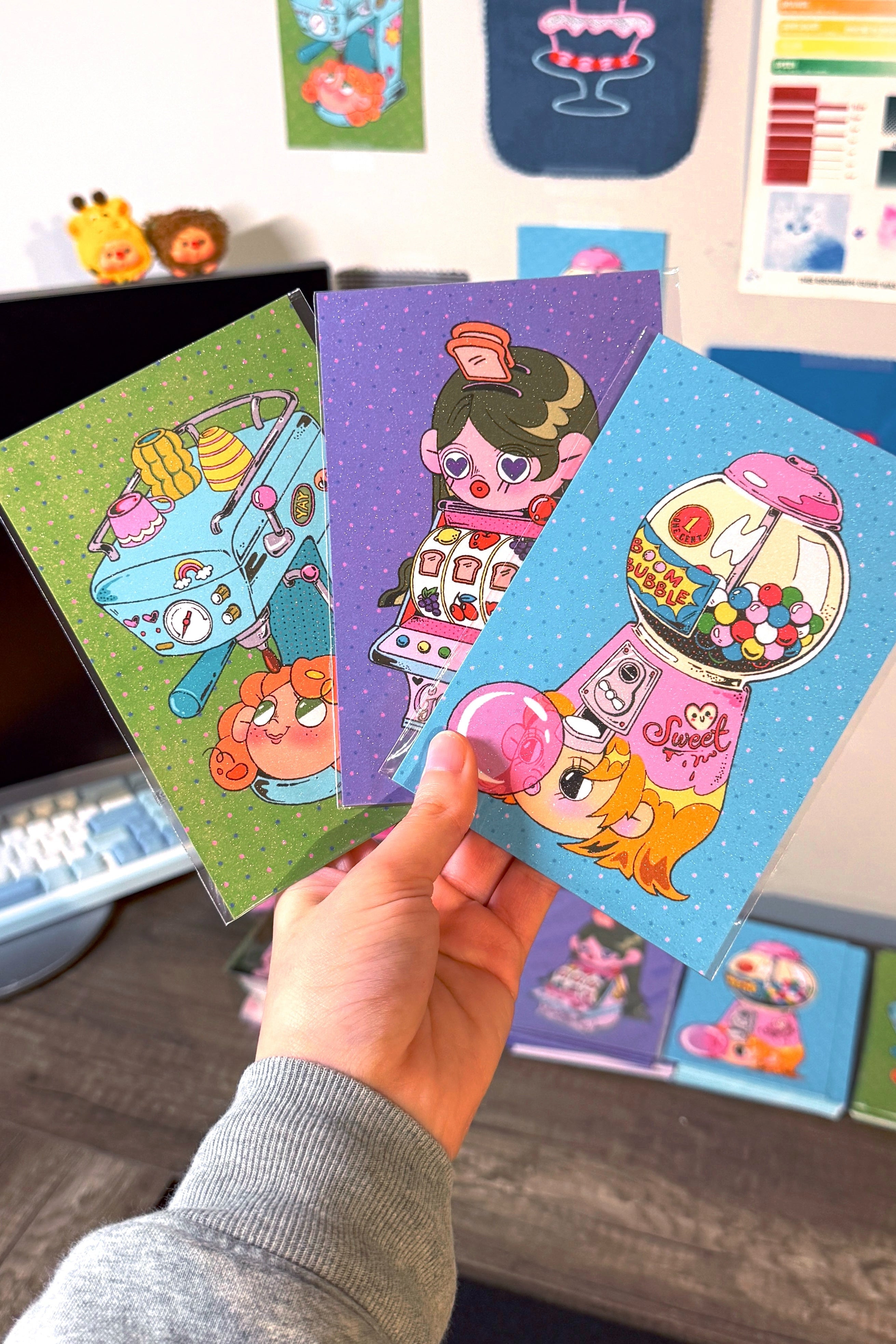 Bubble Gum Girl Post Card