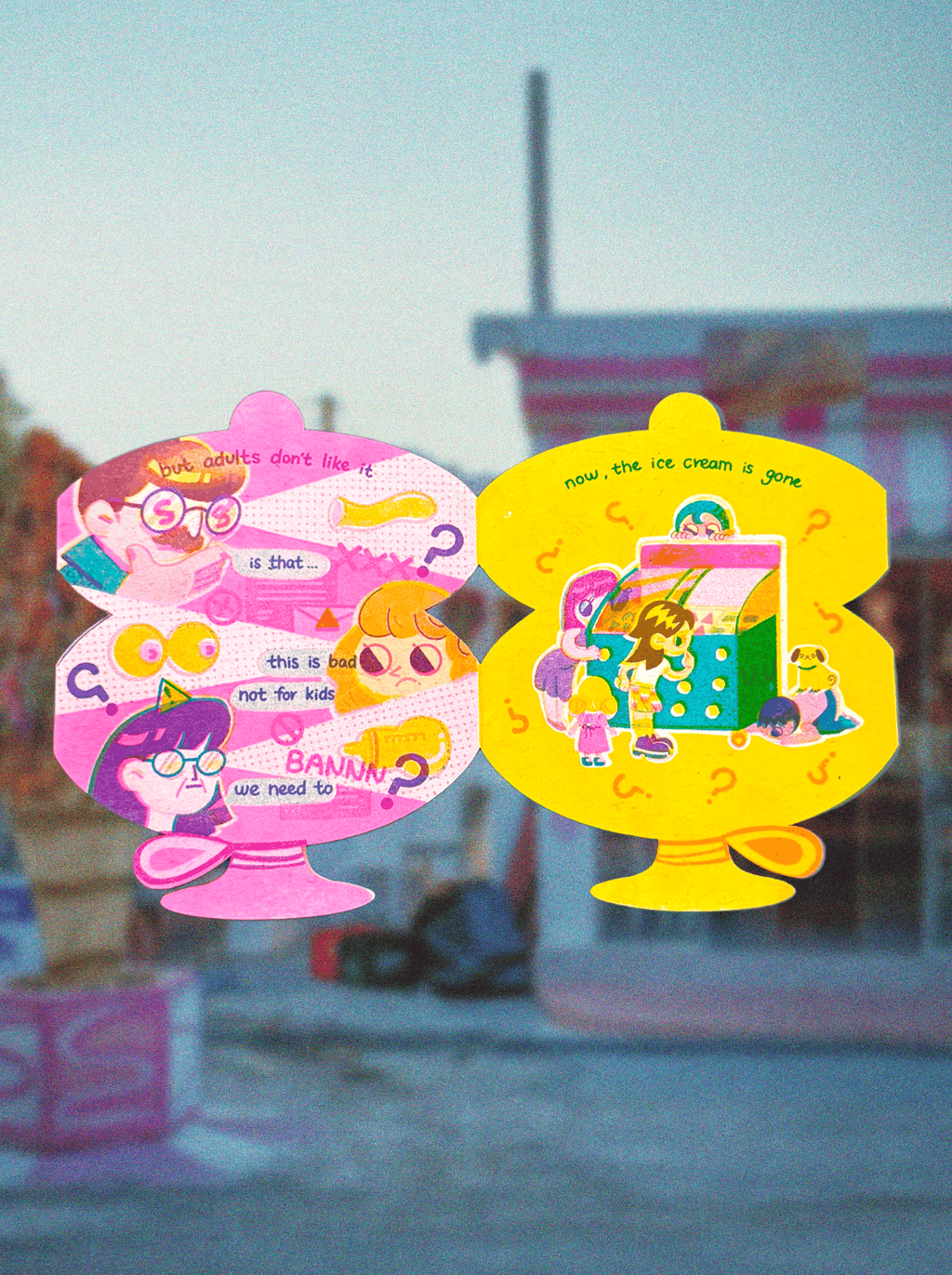 Bubble Ice Cream Riso Zine